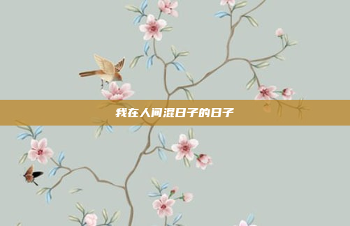 我在人间混日子的日子